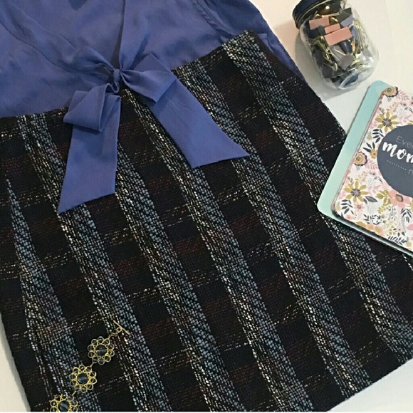 LOFT Outlet Skirt Tweed Straight Straight Knee - Picture 1 of 5
